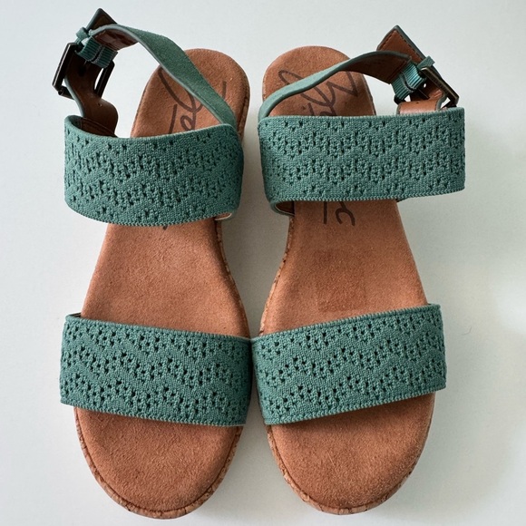 Zodiac Oceana Wedge Sandals with Leather and Fabric Woven Straps - Picture 1 of 8